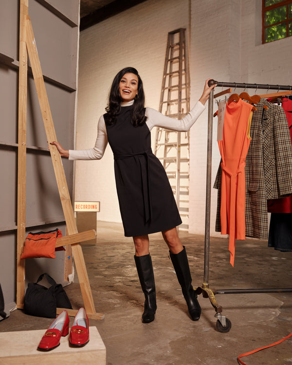 Mini Crepe Dress - Black Dresses Frances Valentine