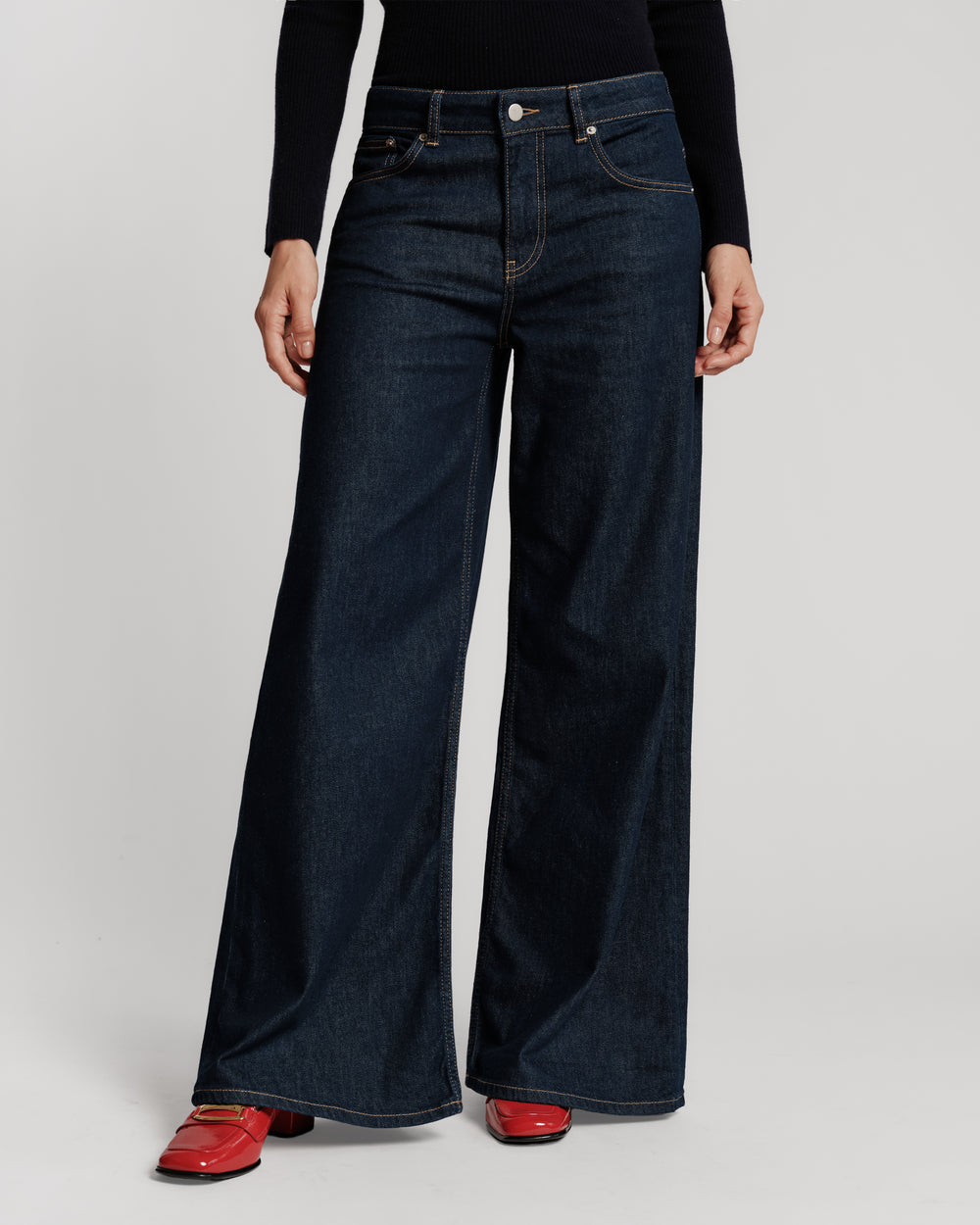 Mary Jean - Navy Denim Pants Frances Valentine
