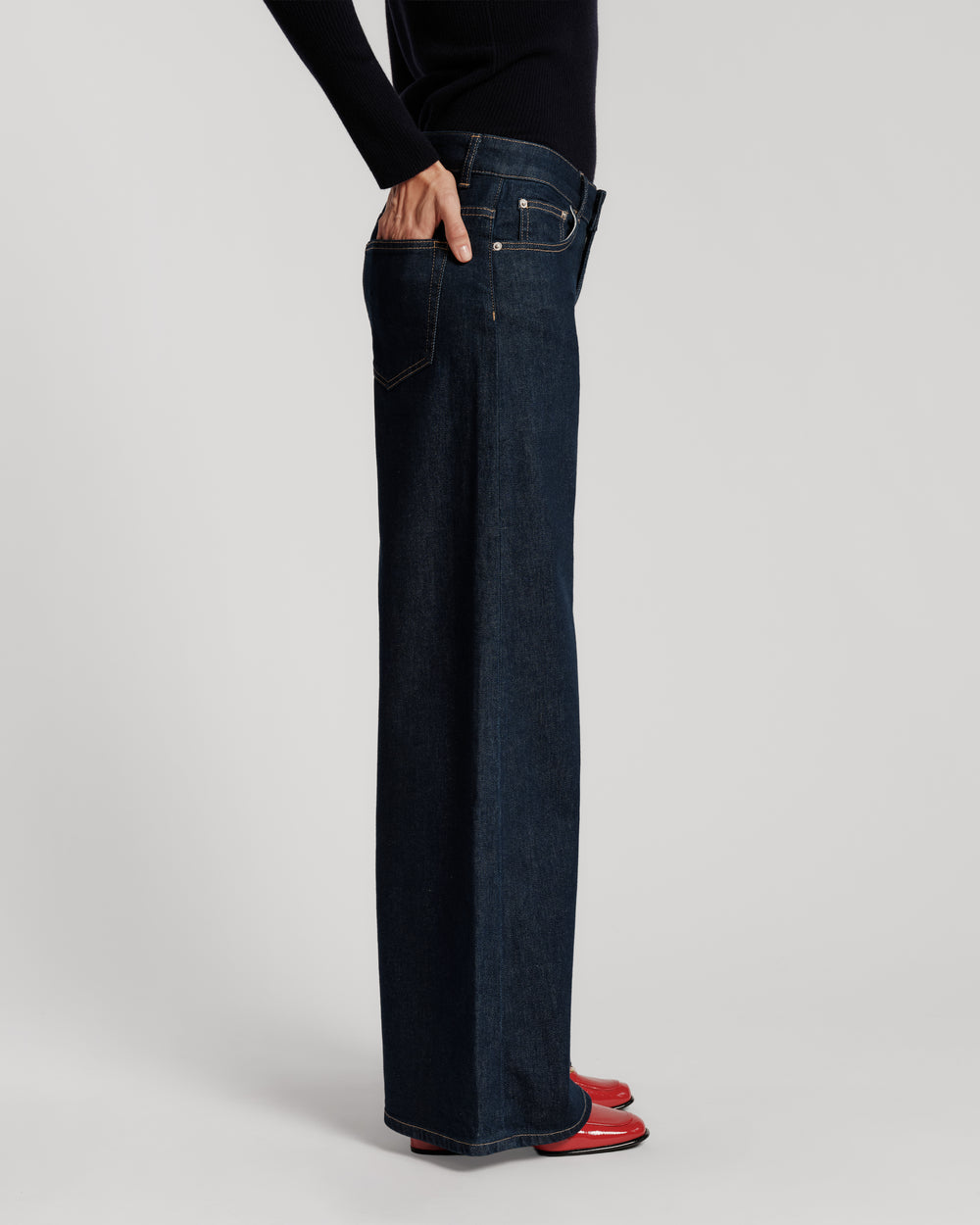 Mary Jean - Navy Denim Pants Frances Valentine