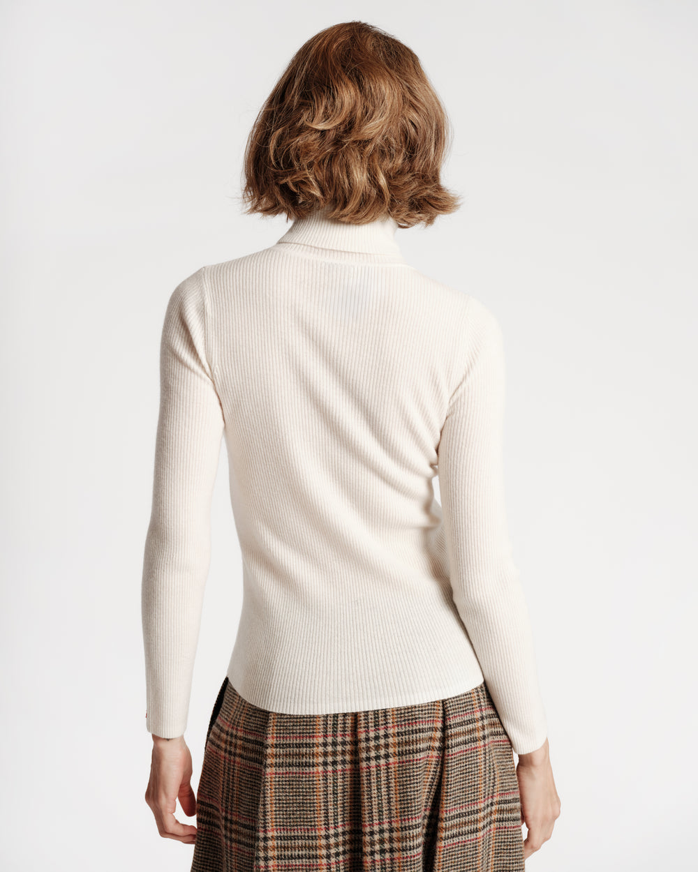 Merino Wool Blend Turtleneck - Oyster Shirt Frances Valentine