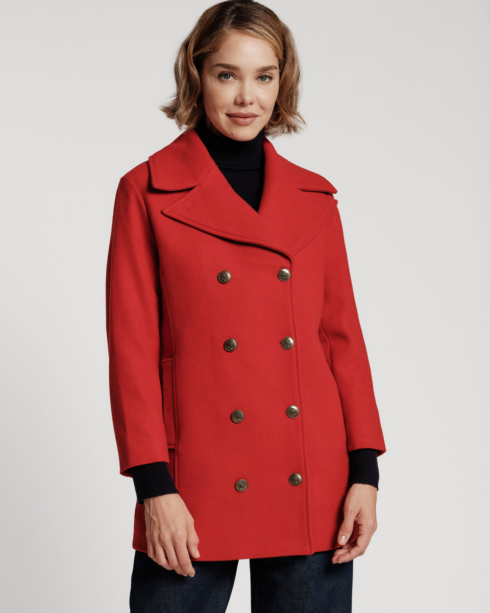 Wool Peacoat - Red Coats & Jackets Frances Valentine