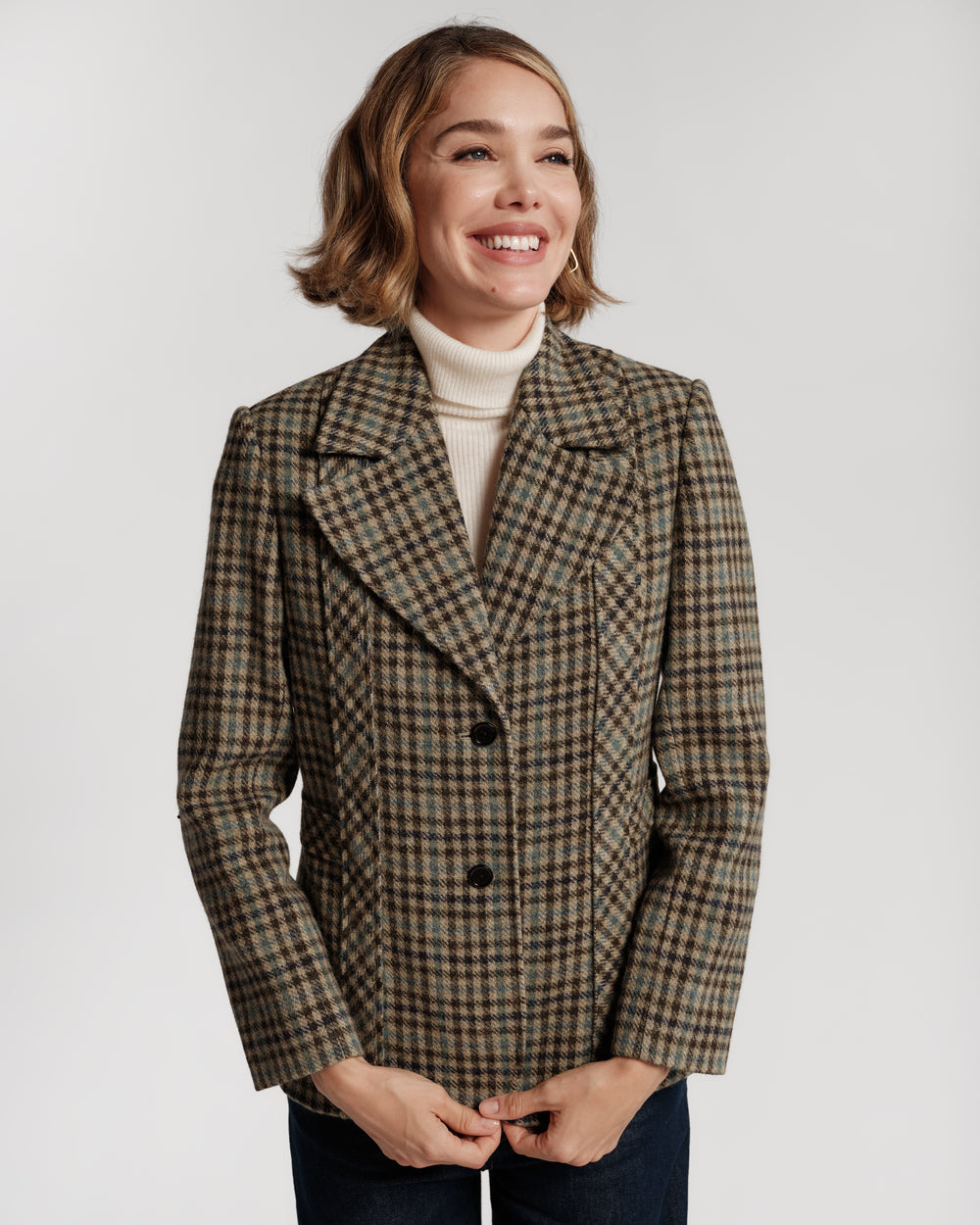 Bobby Wool Blazer - Wool Plaid Coats & Jackets Frances Valentine
