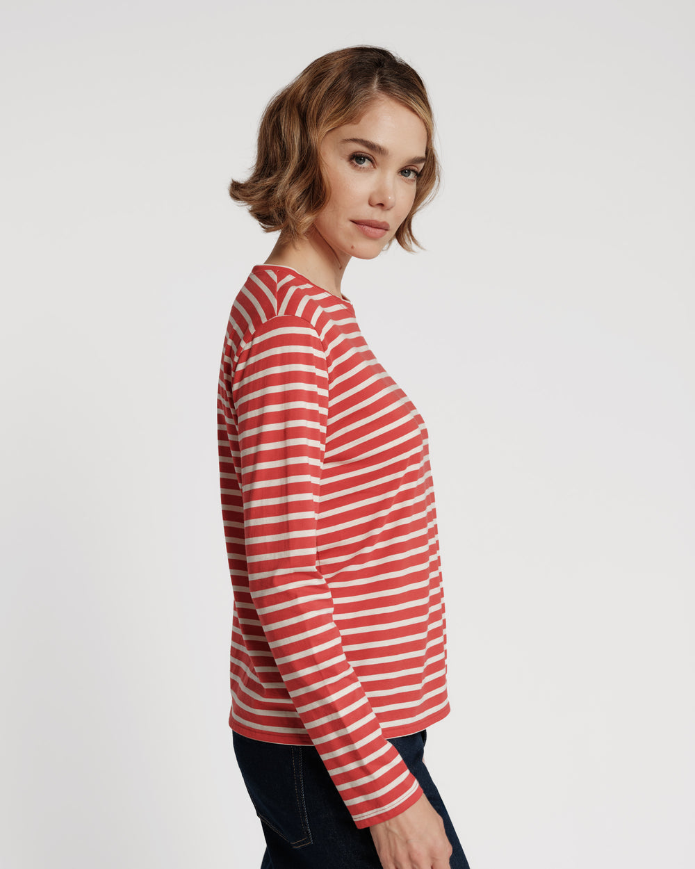 Long Sleeve Stripe T Shirt - Red Shirt Frances Valentine
