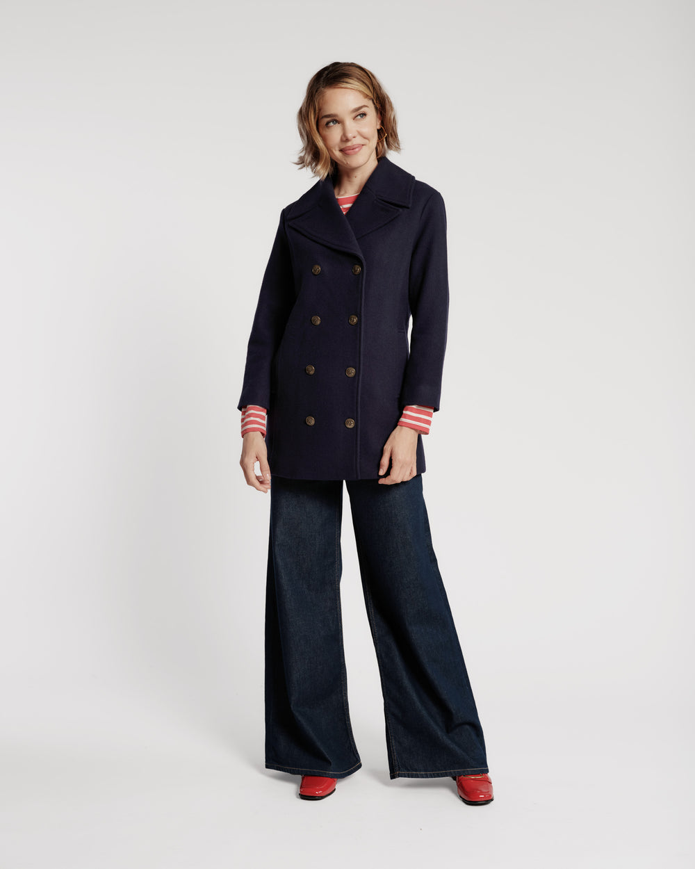 Wool Peacoat - Navy Coats & Jackets Frances Valentine