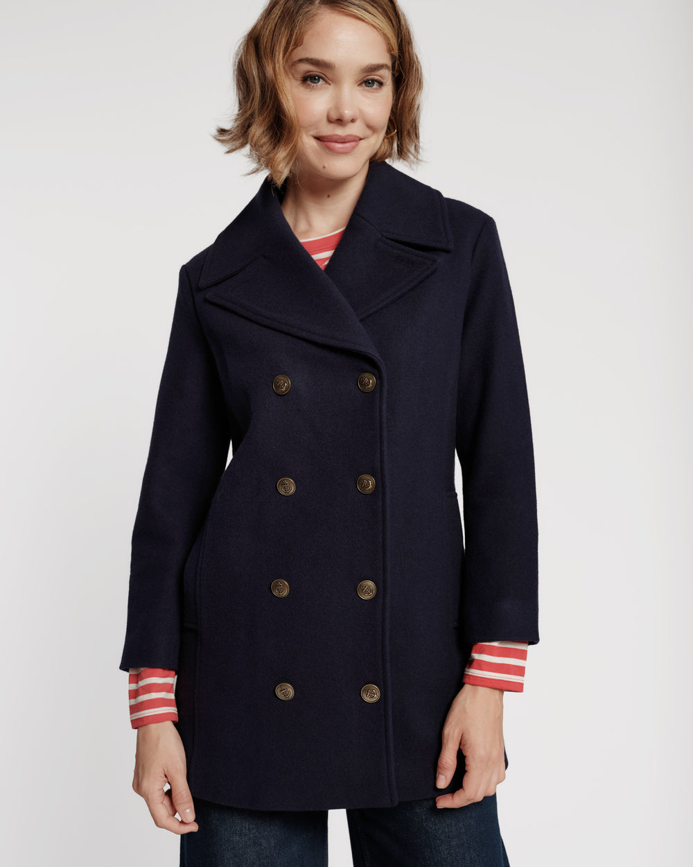 Wool Peacoat - Navy Coats & Jackets Frances Valentine
