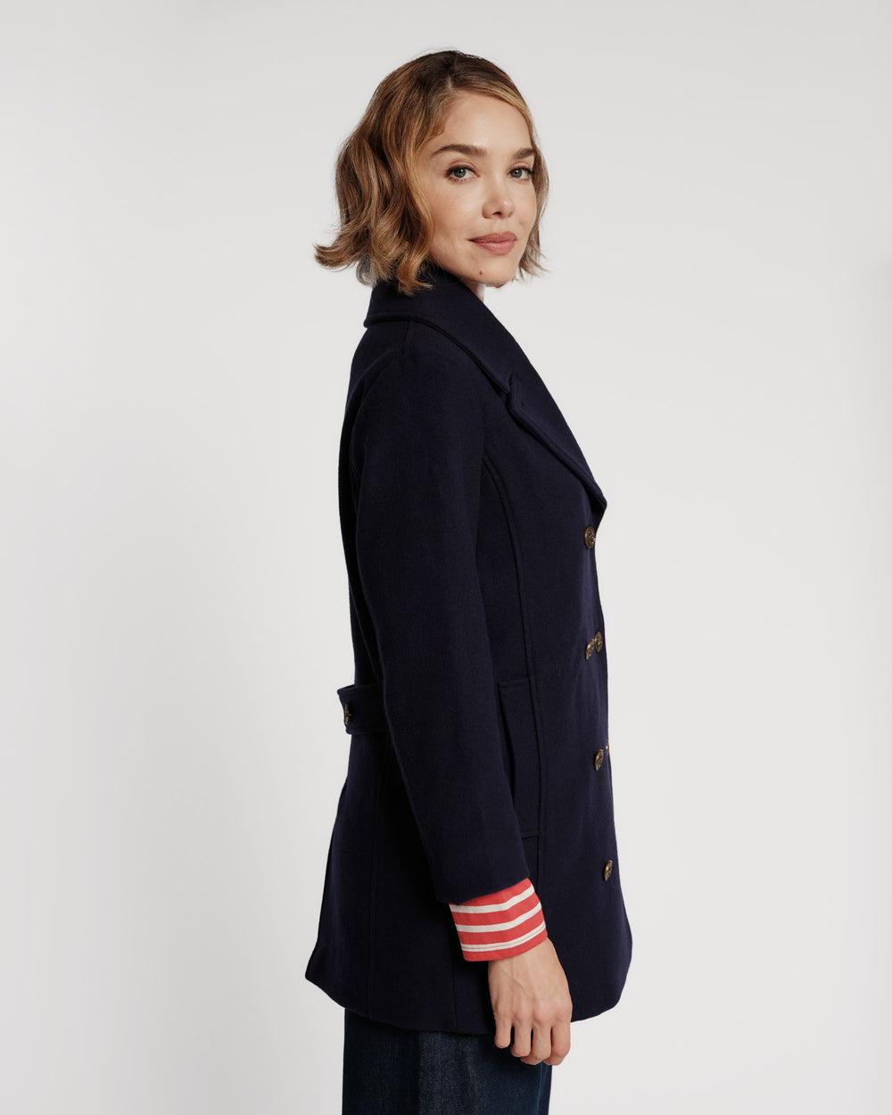 Wool Peacoat - Navy Coats & Jackets Frances Valentine
