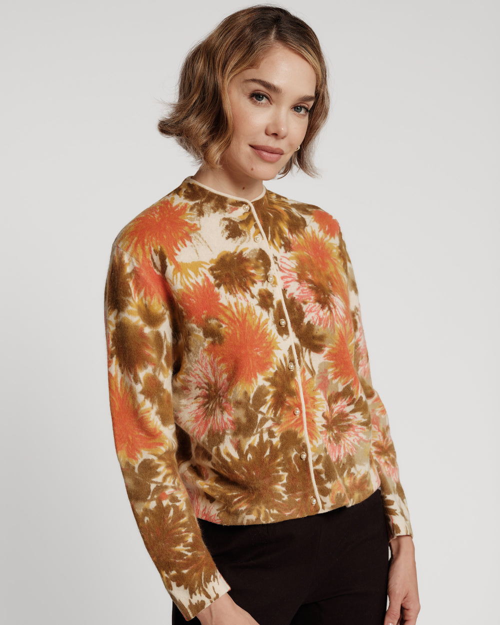 Darling Cardigan - Dahlia Print Sweater Frances Valentine