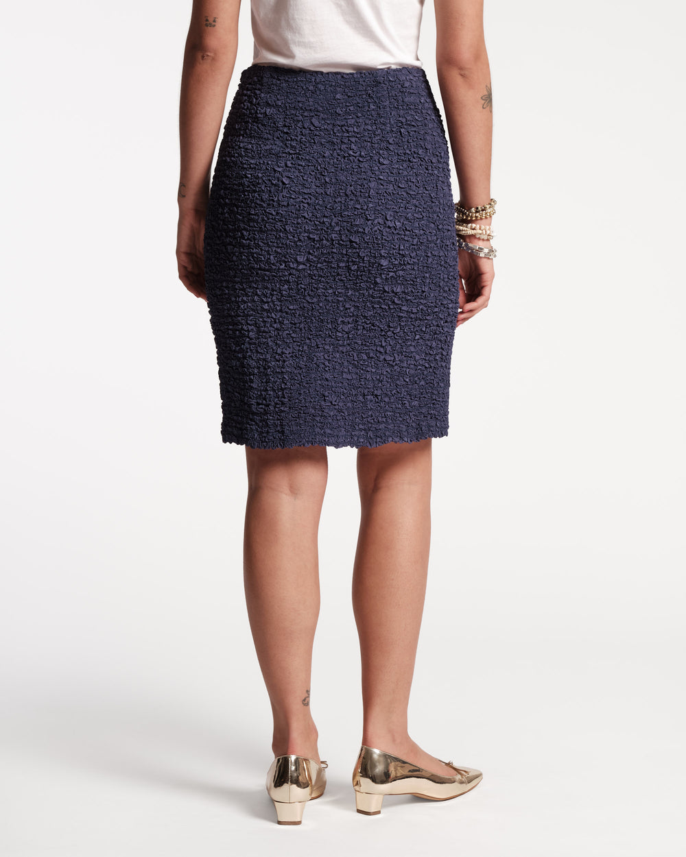 Bonnie Pencil Skirt - Navy Skirts Frances Valentine