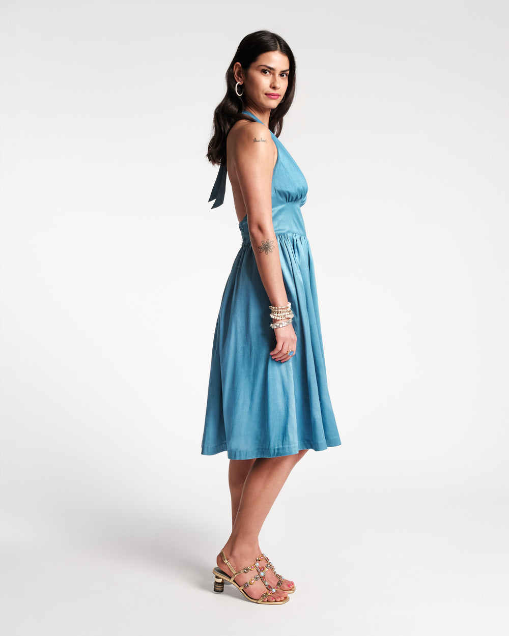 Lydia Dress - Dupioni Blue Dresses Frances Valentine