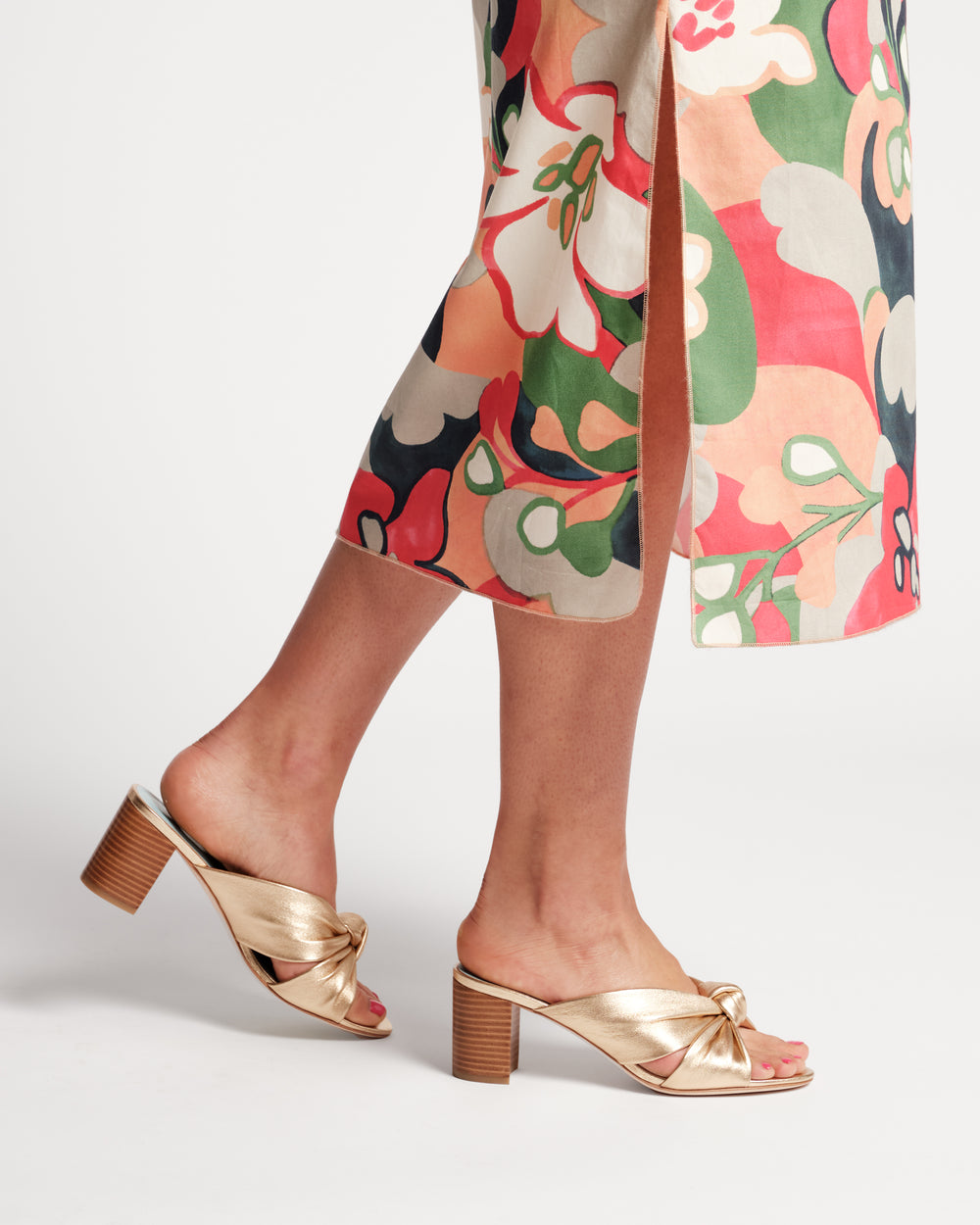 Mollie Slide Heel - Platino Heels Frances Valentine