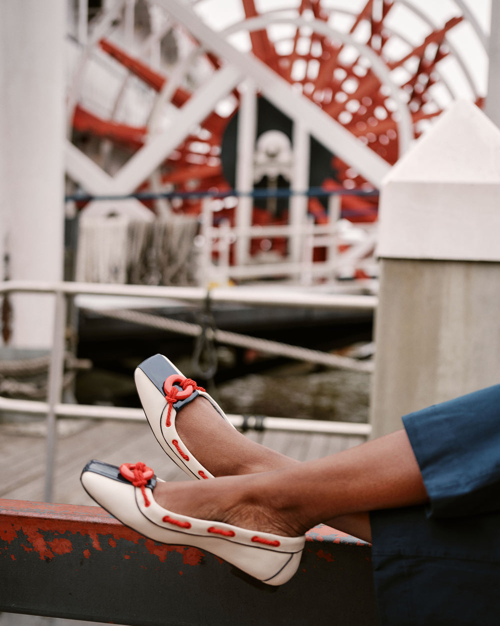 McCoy Boat Shoe - Nautical Leather Flats Frances Valentine