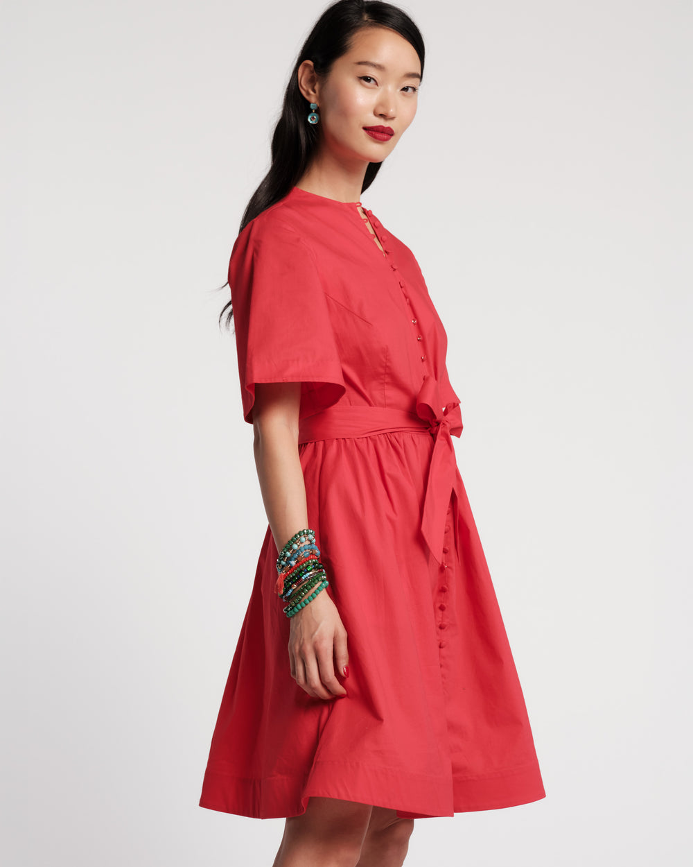 Nancy Dress - Red Dresses Frances Valentine