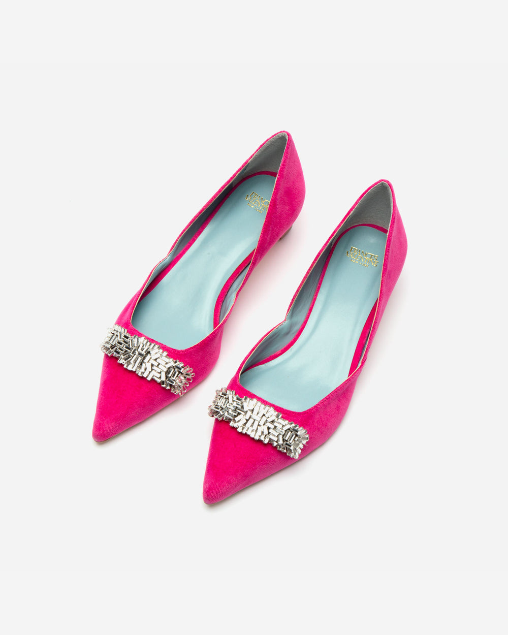 Paula Mini Block Heel - Velvet Pink Heels Frances Valentine