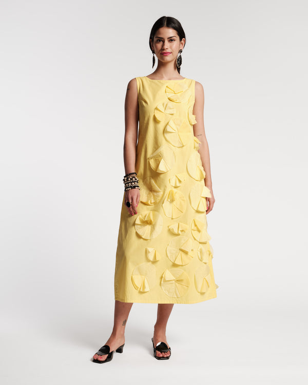 Origami Flower Dress Yellow Dresses Frances Valentine