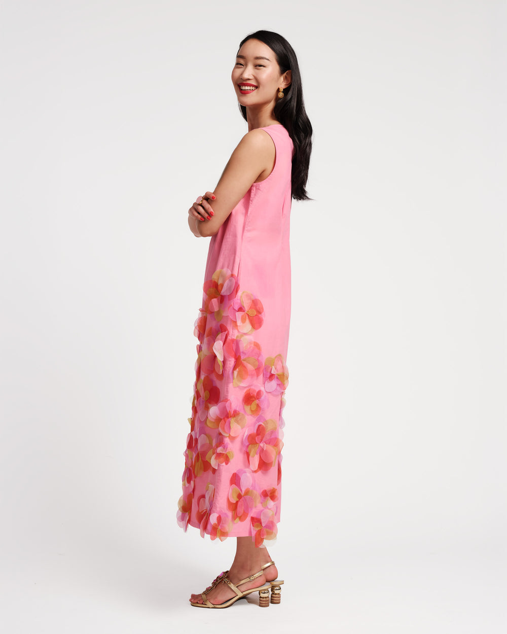 Origami Dress - Pink/Multi Dresses Frances Valentine