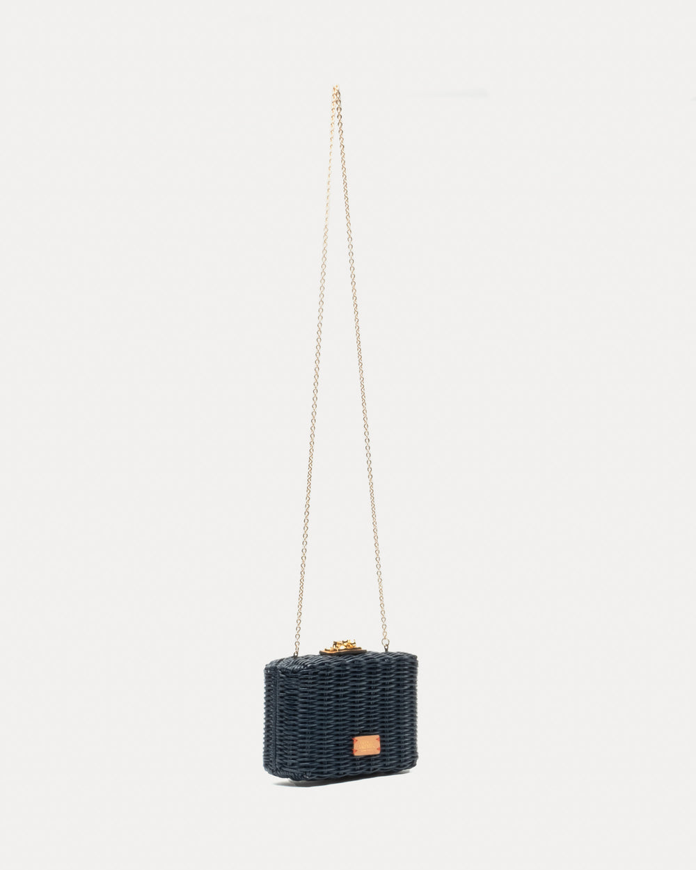 Paige Wicker Clutch - Navy Basket Frances Valentine