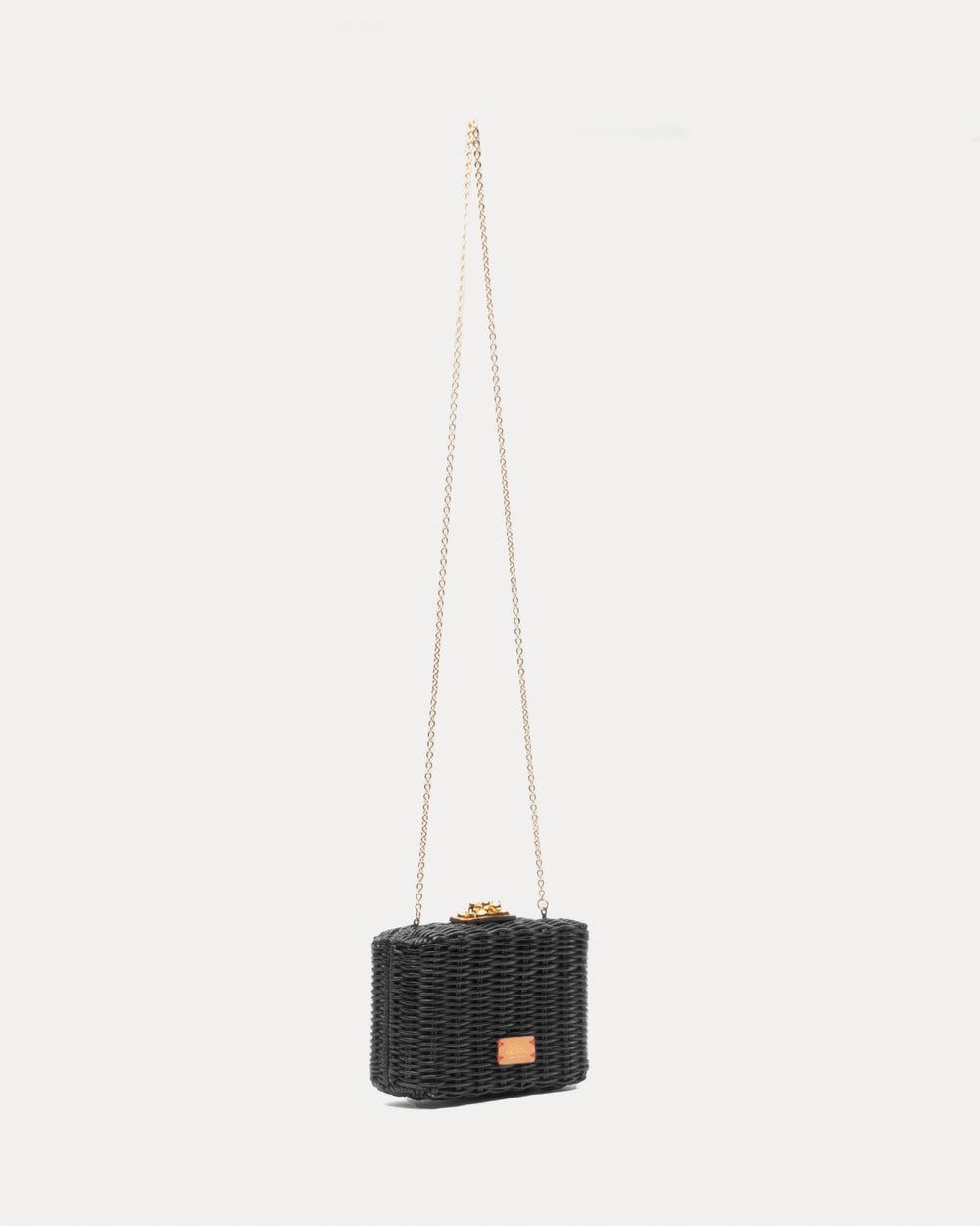 Paige Wicker Clutch - Black Basket Frances Valentine