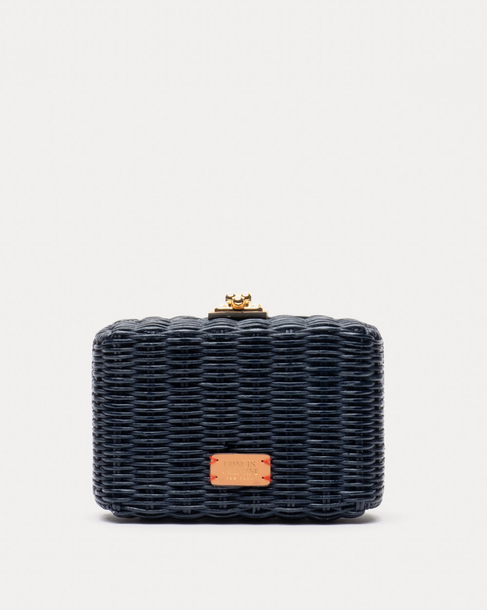 Paige Wicker Clutch - Navy Basket Frances Valentine