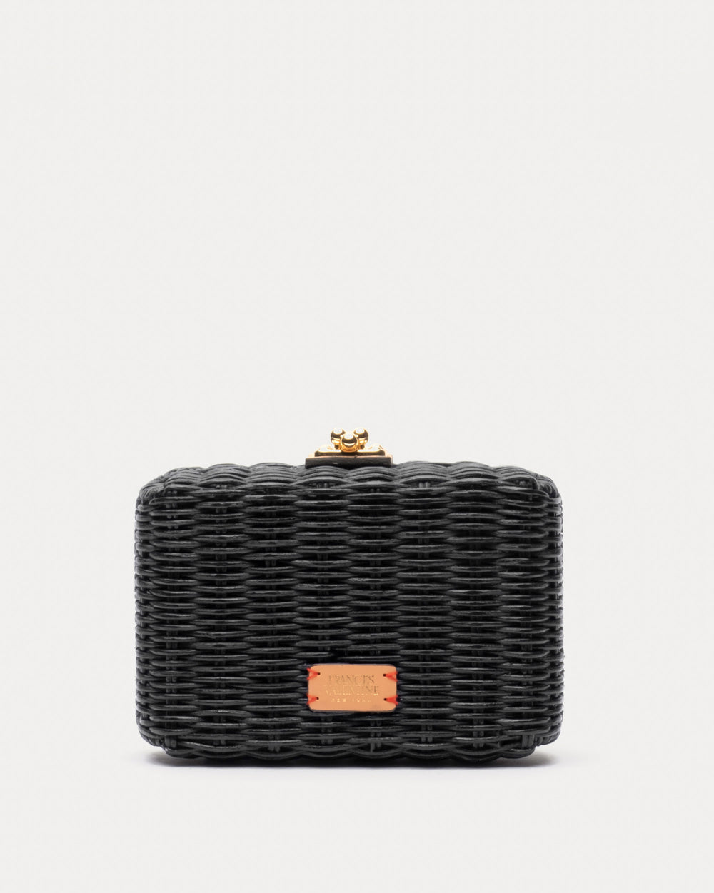 Paige Wicker Clutch - Black Basket Frances Valentine