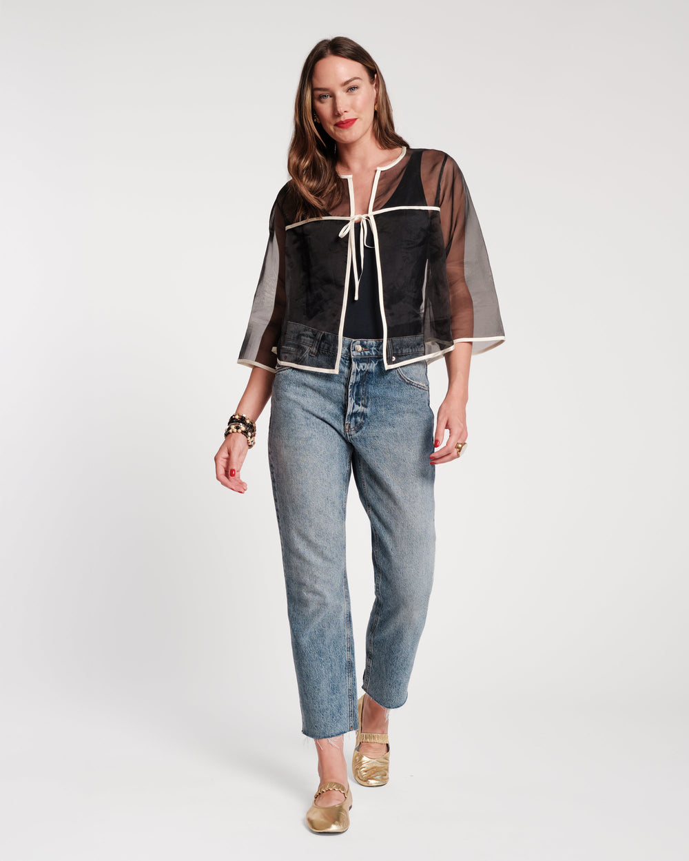 Parker Swing Top - Black/Oyster Frances Valentine