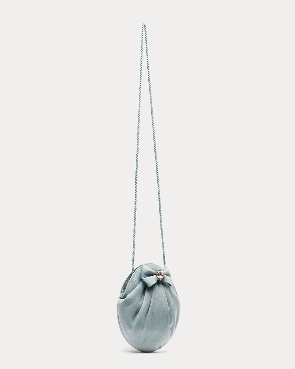 Pearl Velvet Bag - Ice Blue Handbag Frances Valentine