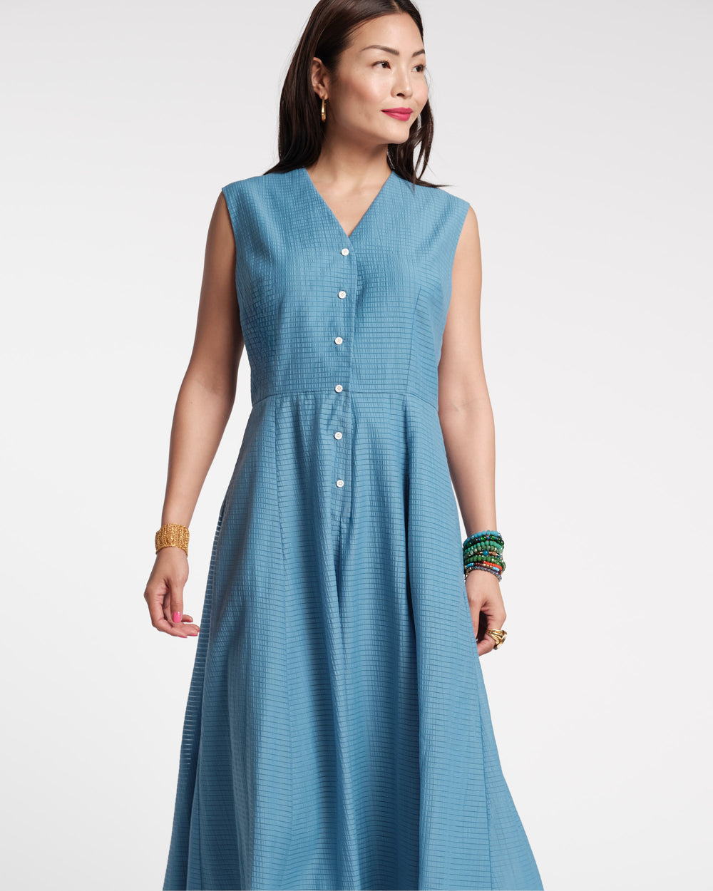 Peggy Midi Dress Set - Blue Dresses Frances Valentine