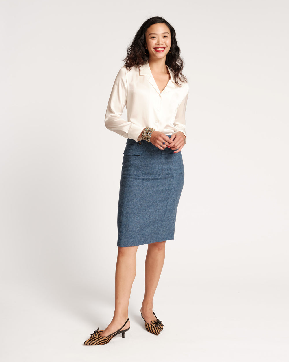 Katherine Silk Blouse - Ivory Tops Frances Valentine