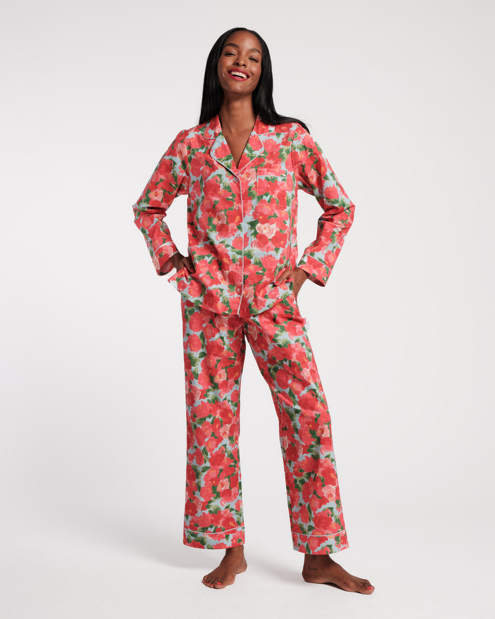 Teddy Pajama Top - Peony Pajamas Frances Valentine