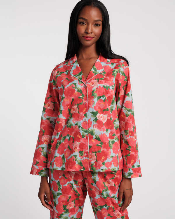 Teddy Pajama Top - Peony Pajamas Frances Valentine