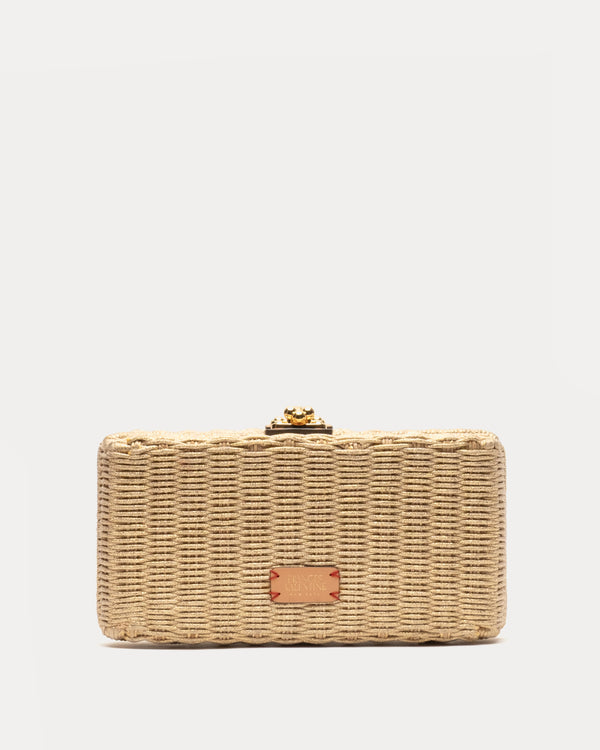 Pepper Wicker Clutch - Gold Basket Frances Valentine