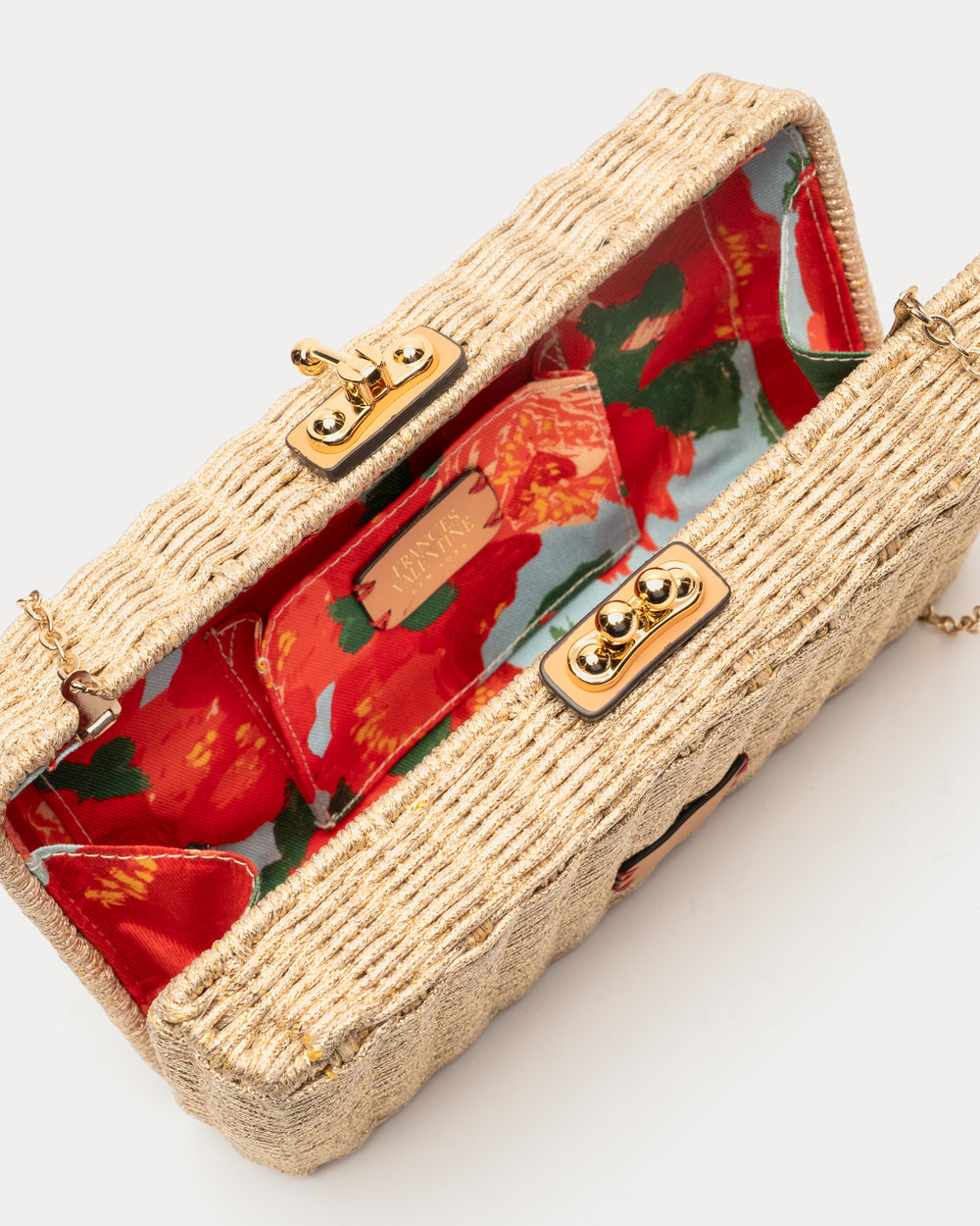 Pepper Wicker Clutch - Gold Basket Frances Valentine