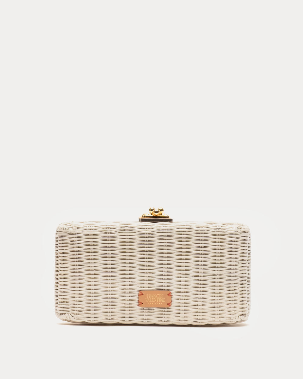 Pepper Wicker Clutch - Off White Basket Frances Valentine