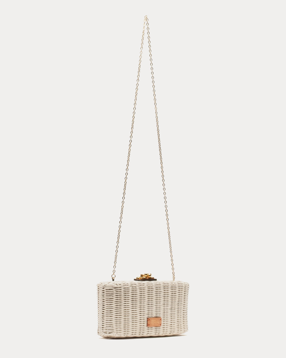 Pepper Wicker Clutch - Off White Basket Frances Valentine