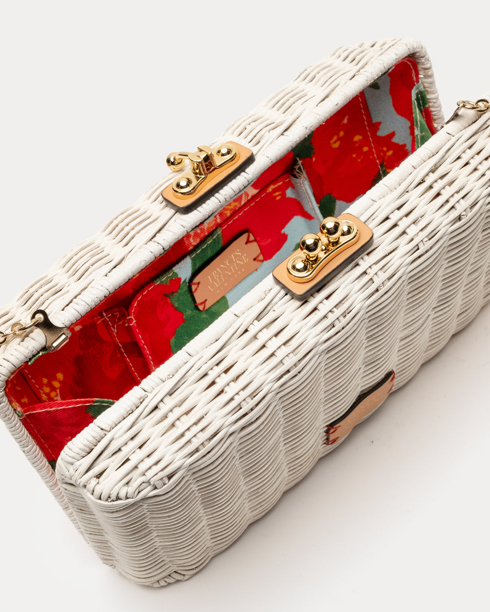 Pepper Wicker Clutch - Off White Basket Frances Valentine