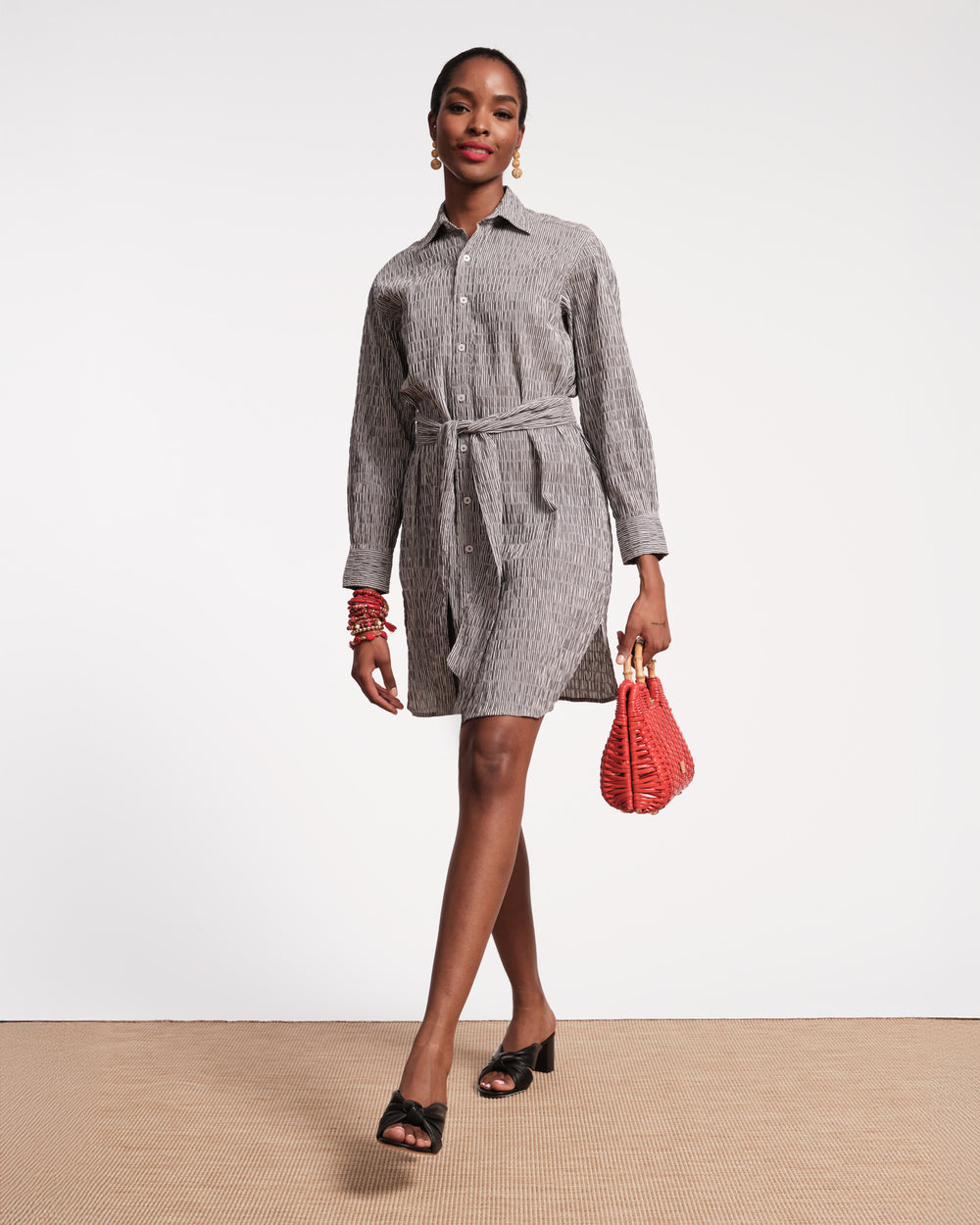 Perfect Shirtdress - Gray Dresses Frances Valentine