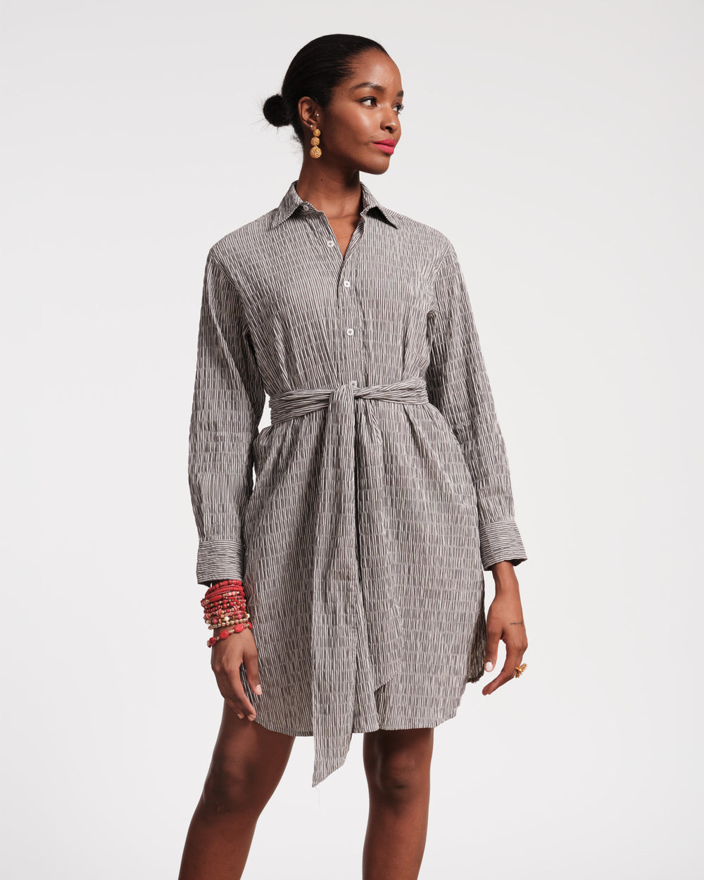 Perfect Shirtdress - Gray Dresses Frances Valentine