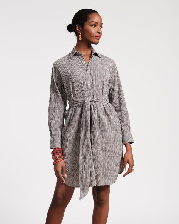 Perfect Shirtdress - Gray Dresses Frances Valentine