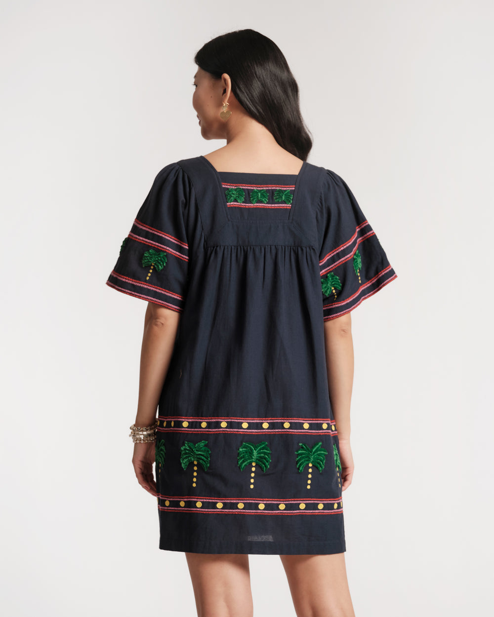 Picnic Mini Dress - Palm Tree Navy Dresses Frances Valentine