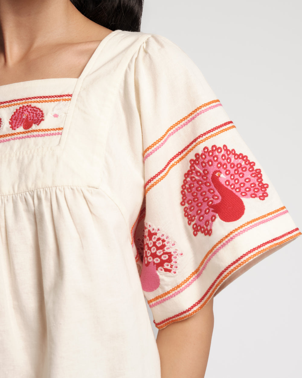 Picnic Top - Peacock Oyster Shirt Frances Valentine