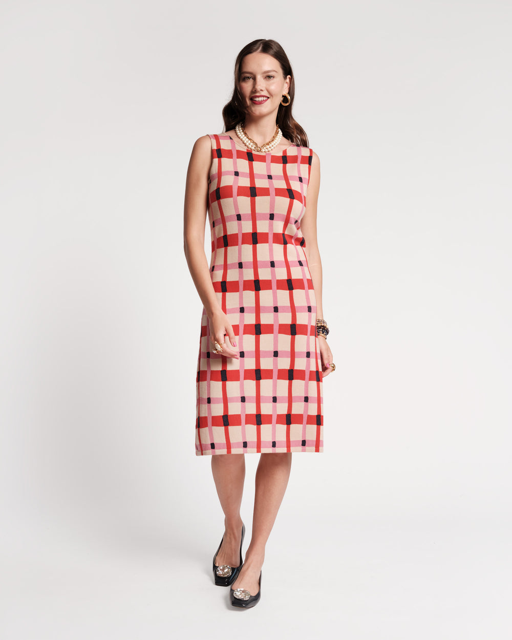 Swan Shift Dress - Lollipop Lattice Dresses Frances Valentine