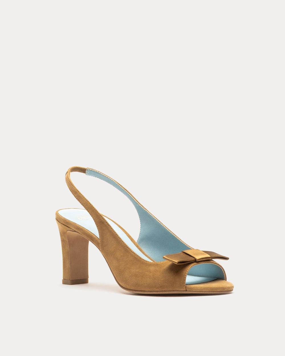 Reese Slingback Heel - Suede Camel Heels Frances Valentine