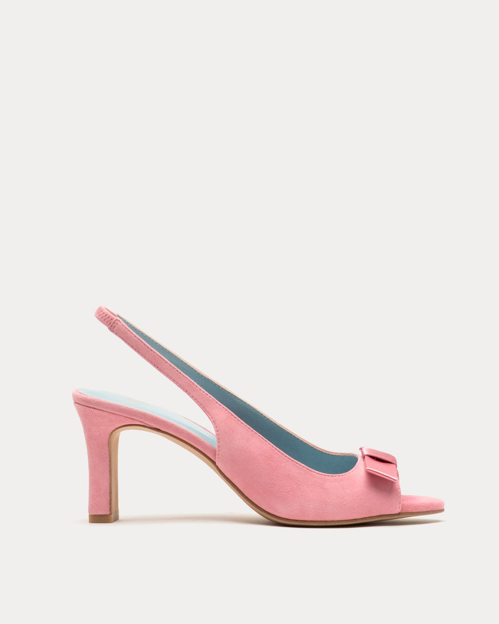 Reese Slingback Heel - Suede Pink Heels Frances Valentine