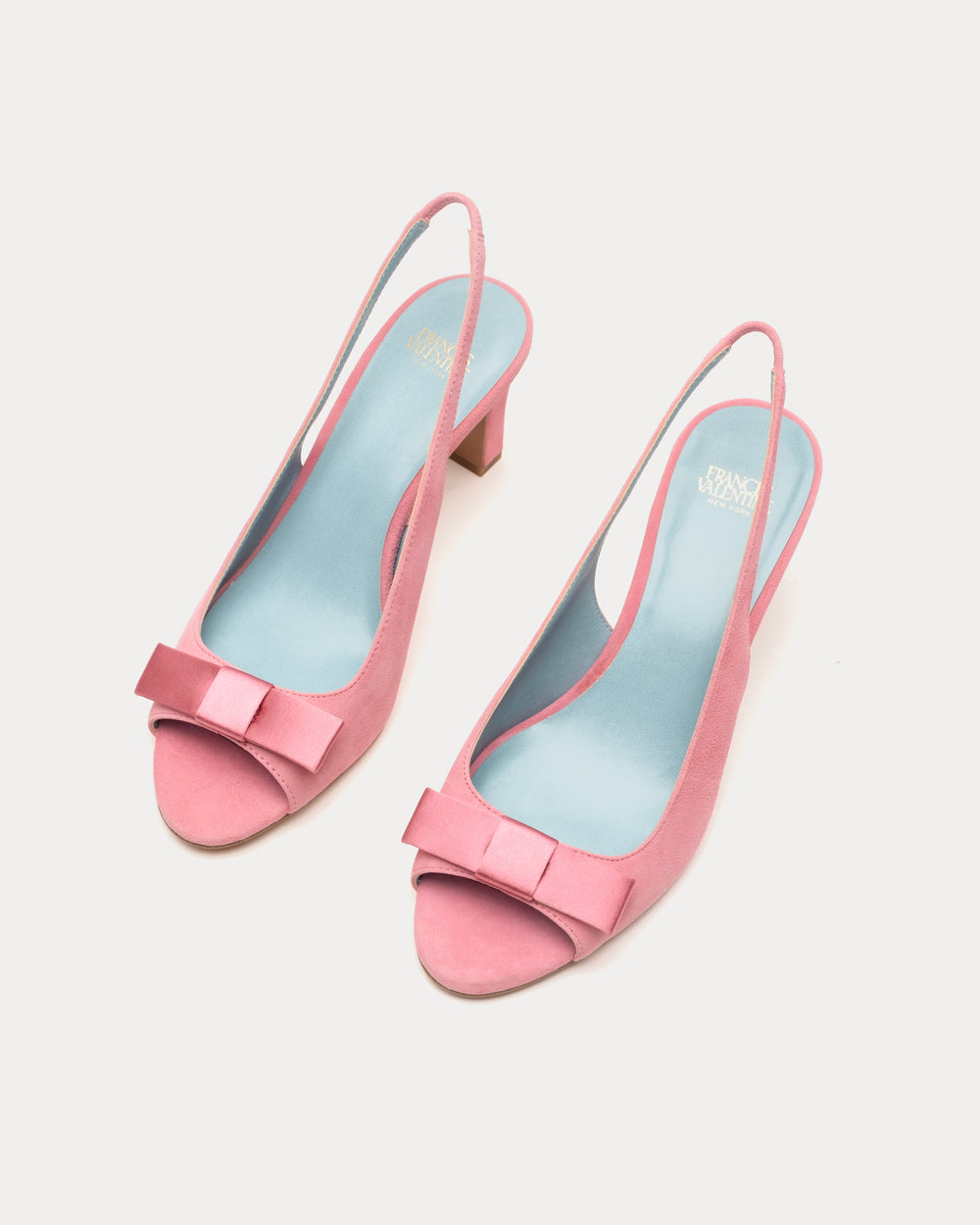 Reese Slingback Heel - Suede Pink Heels Frances Valentine