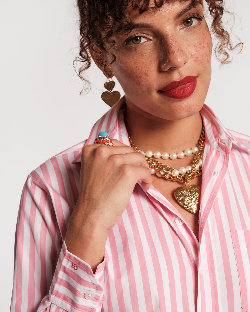 Perfect Button Down - Stripe Pink Shirt Frances Valentine