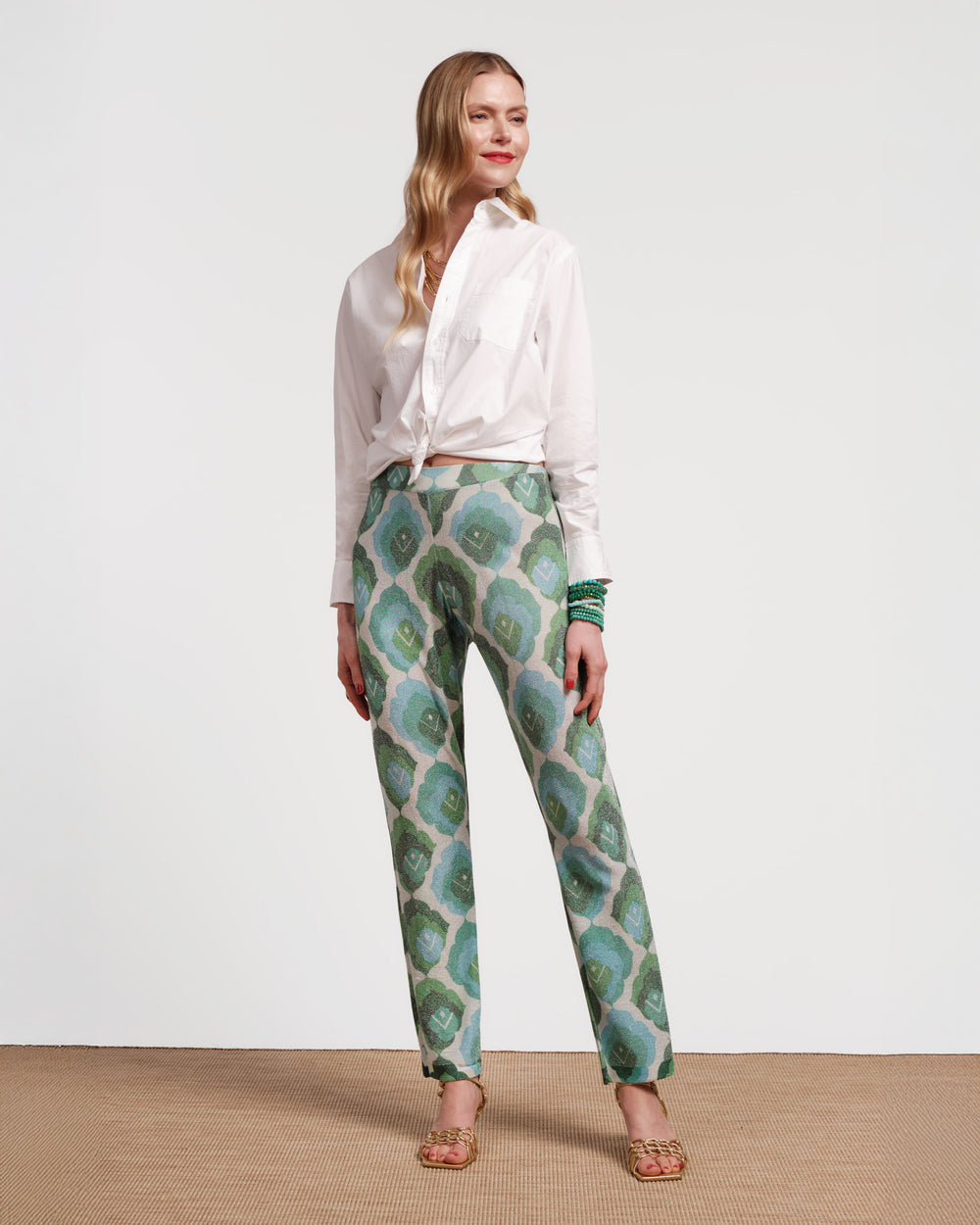 Robbie Pant - Graphic Leaf Pants Frances Valentine