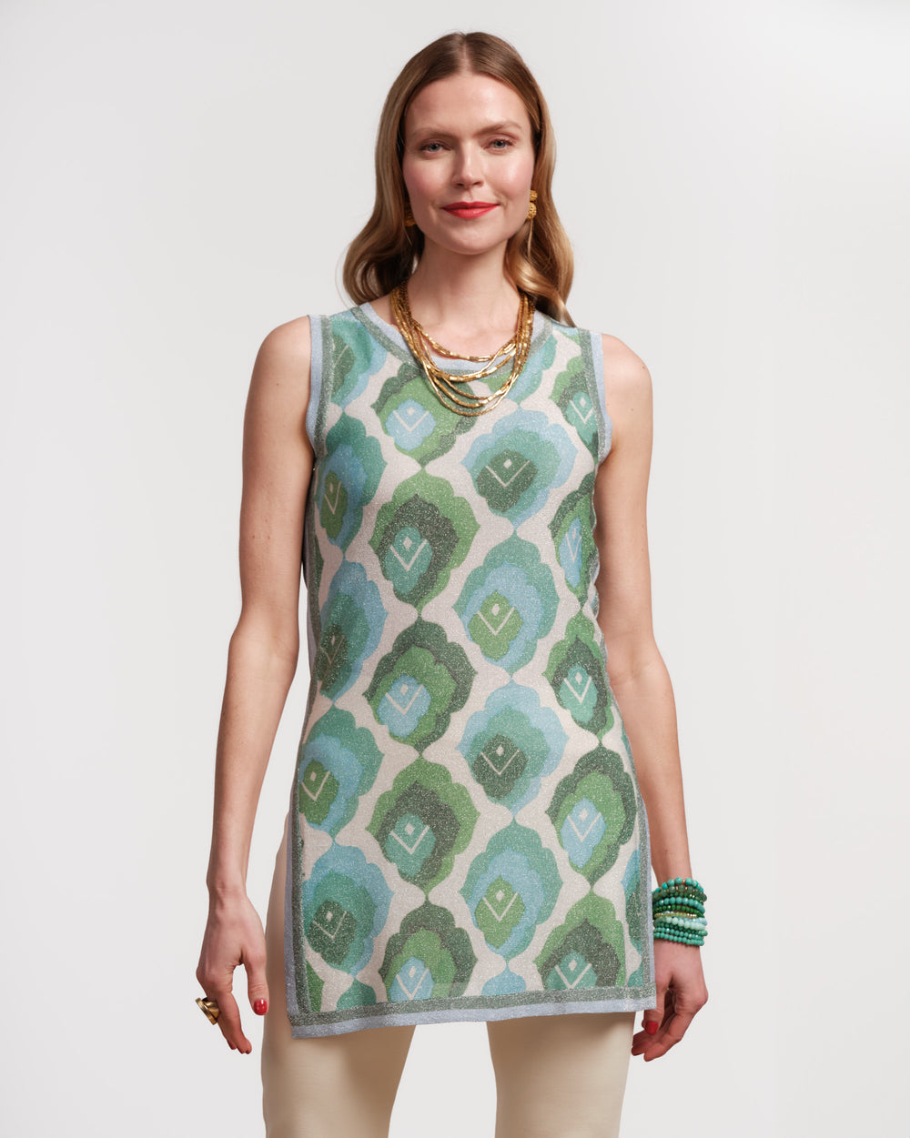 Robbie Top - Graphic Leaf Tops Frances Valentine