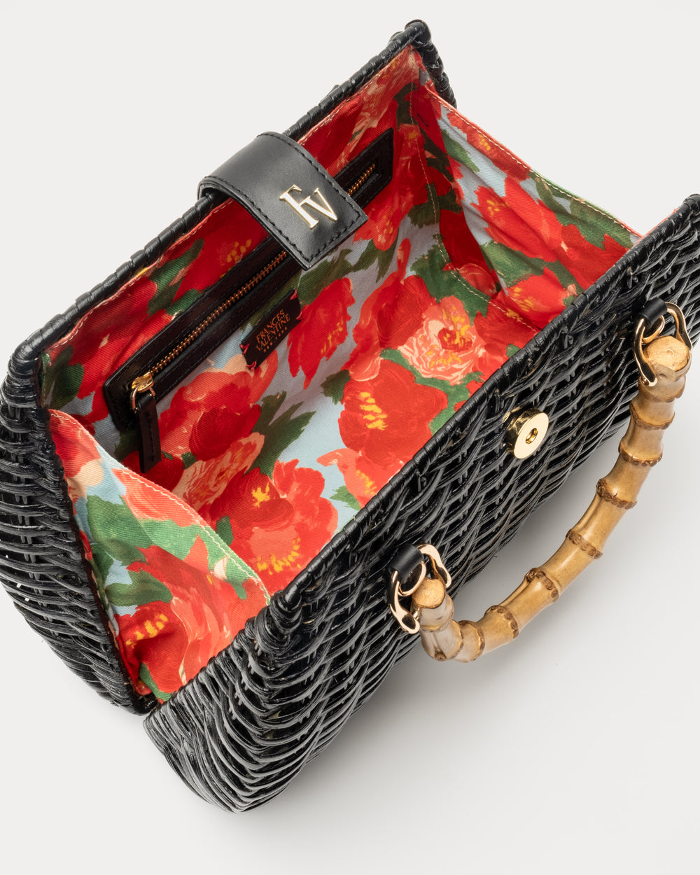 Rooster Wicker Basket - Red Basket Frances Valentine