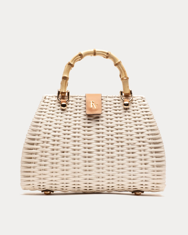Rooster Wicker Basket - Off White Basket Frances Valentine