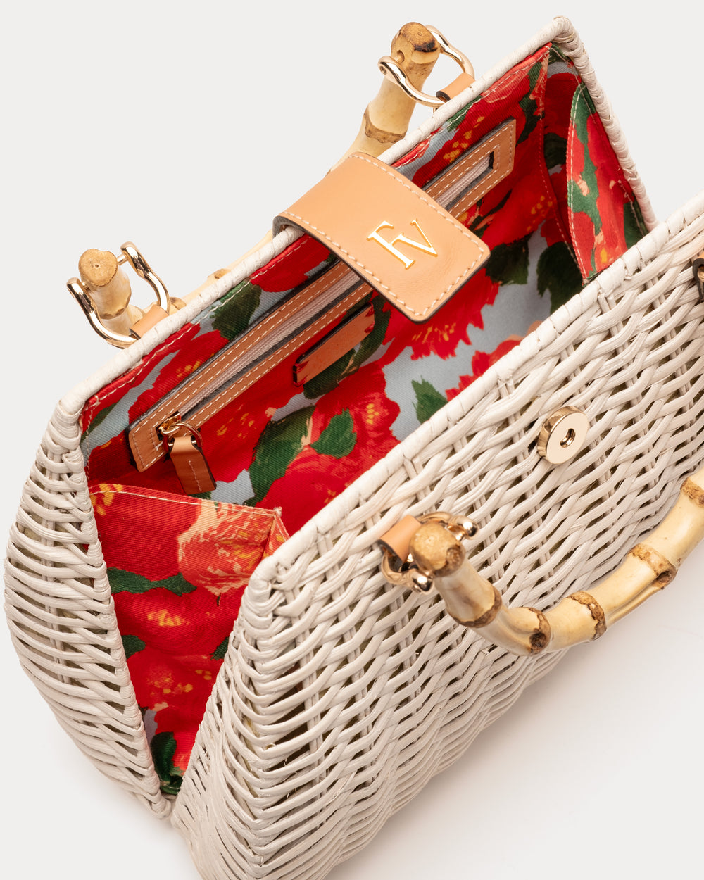 Rooster Wicker Basket - Off White Basket Frances Valentine