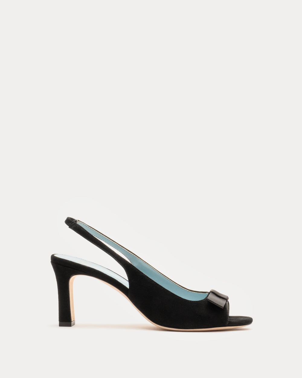 Reese Bow Slingback Heel - Black Heels Frances Valentine